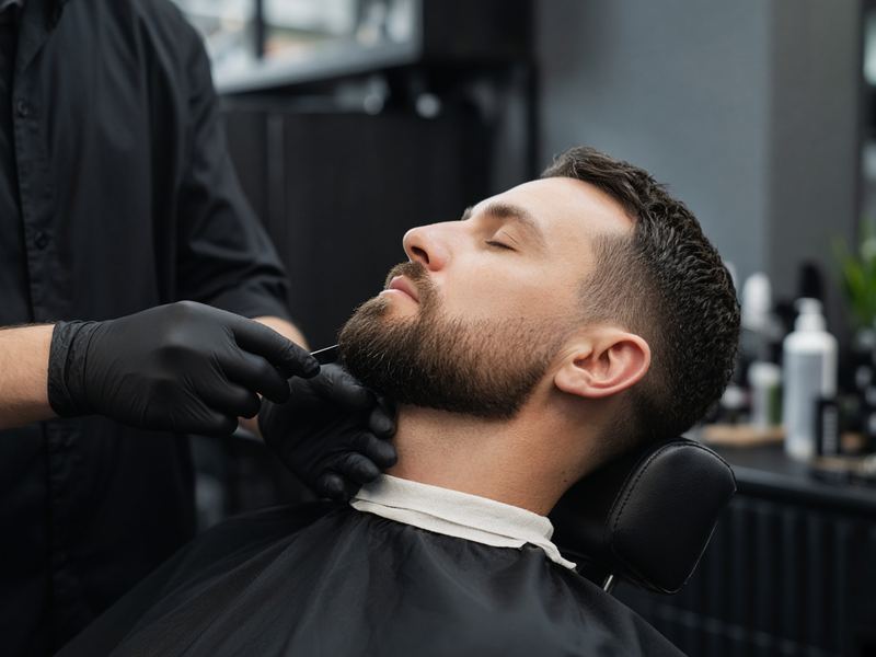 Beard trim at Barbershop Keenwharf